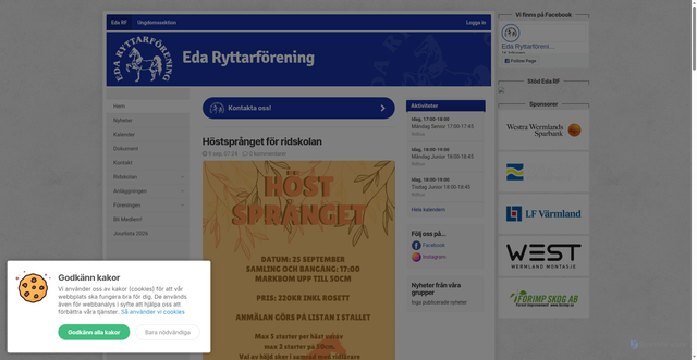 Security scan screenshot of https://edaryttarforening.se