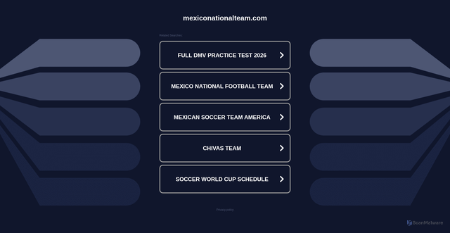 Security scan screenshot of https://www.mexiconationalteam.com/