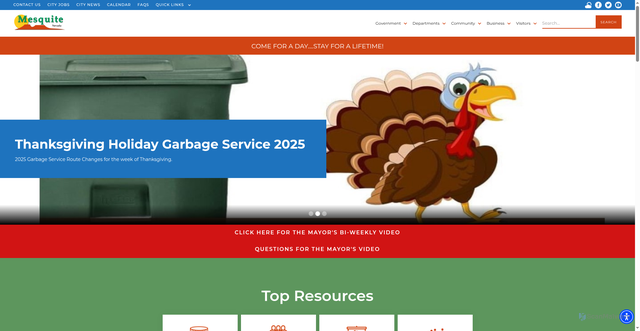 Security scan screenshot of https://www.mesquitenv.gov/