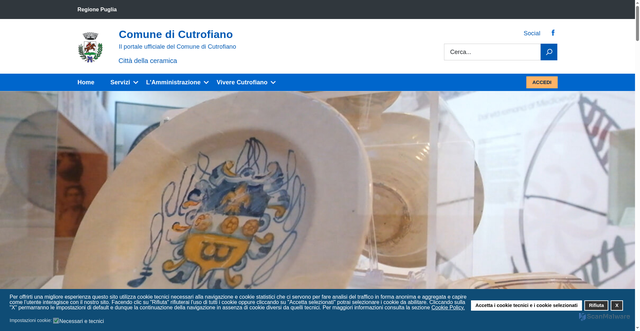 Security scan screenshot of https://www.comune.cutrofiano.le.it/