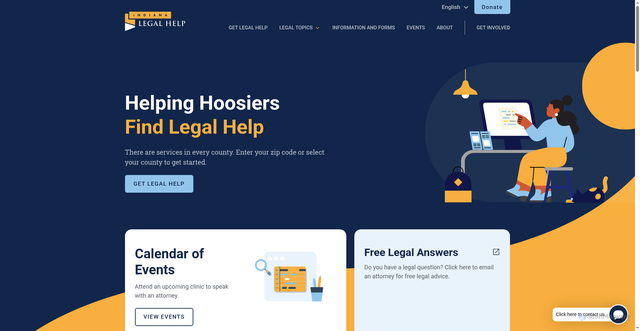Security scan screenshot of https://indianalegalhelp.org/
