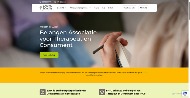 Security scan screenshot of https://batc.nu