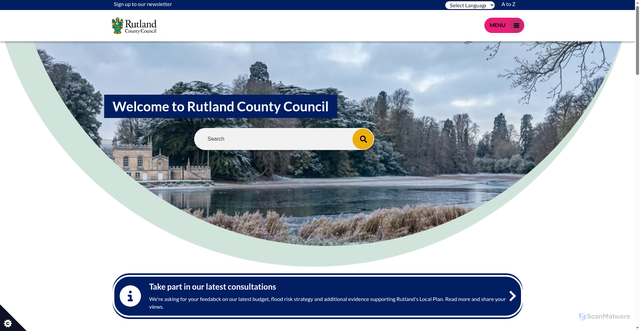 Security scan screenshot of https://www.rutland.gov.uk/