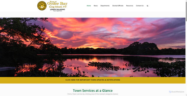 Security scan screenshot of https://oysterbaytown.com/