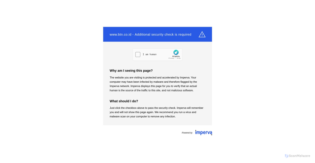 Security scan screenshot of https://btn.co.id