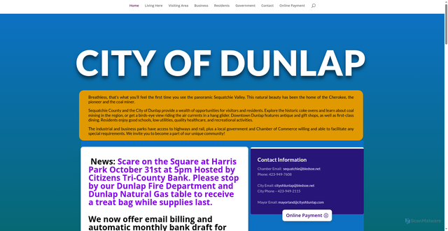 Security scan screenshot of https://dunlaptn.gov/