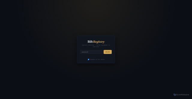 Security scan screenshot of http://riftregistry.pages.dev/
