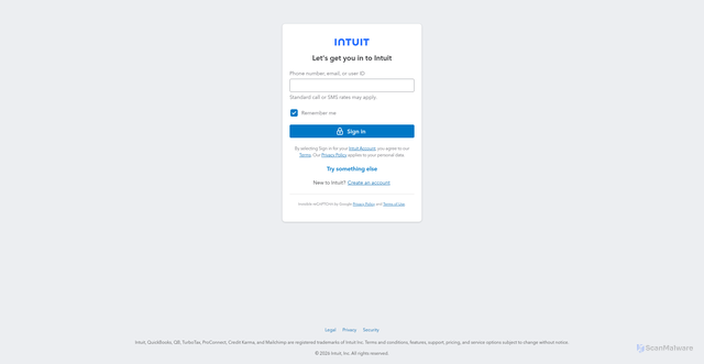 Security scan screenshot of https://intdlb.com/e1o95l/?prd.intuit.com/ss/tid=e12167f7bb7d-5ba0fd0f30f6-09f27ffeb2b6-1d990bf200dd