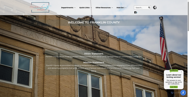Security scan screenshot of https://franklincountyne.gov/