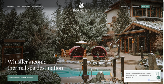 Security scan screenshot of https://www.scandinave.com/whistler/