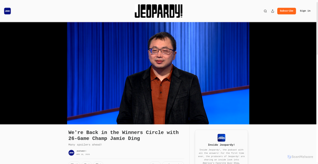 Security scan screenshot of https://jeopardy.substack.com/p/were-back-in-the-winners-circle-with
