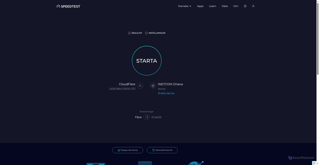 Security scan screenshot of https://umbrella-1q6.pages.dev/sv