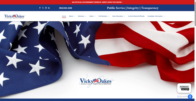 Security scan screenshot of https://www.votesjc.gov/