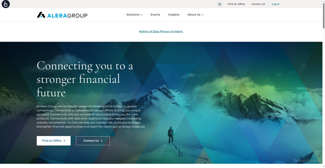 Security scan screenshot of https://aleragroup.com