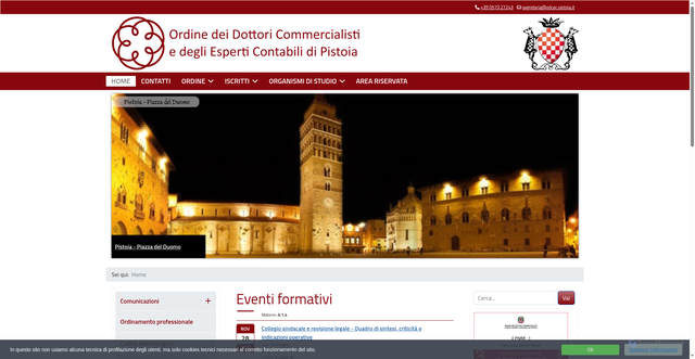 Security scan screenshot of https://www.odcec.pistoia.it/