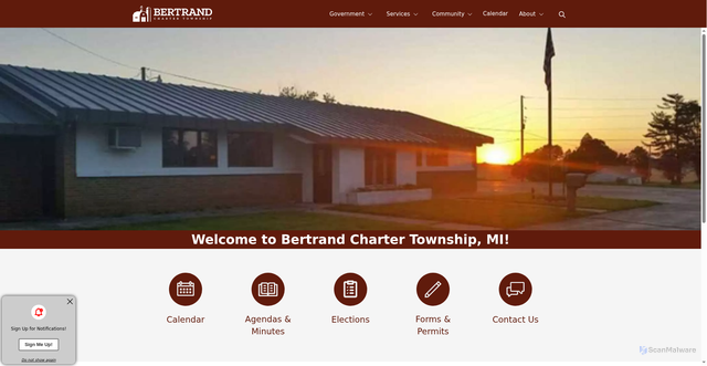 Security scan screenshot of https://bertrandtwpmi.gov/