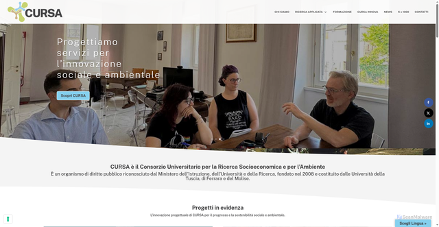 Security scan screenshot of https://www.cursa.it/