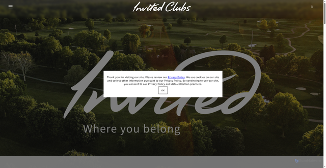 Security scan screenshot of https://go.invitedclubs.com