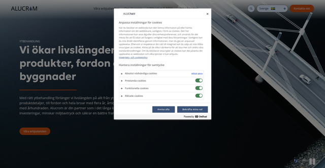 Security scan screenshot of https://alucrom.se/