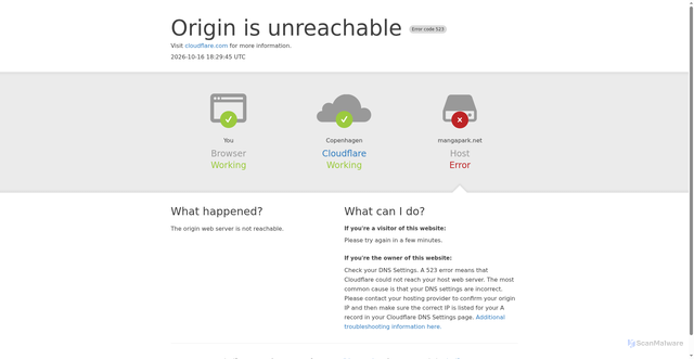 Security scan screenshot of https://mangapark.net