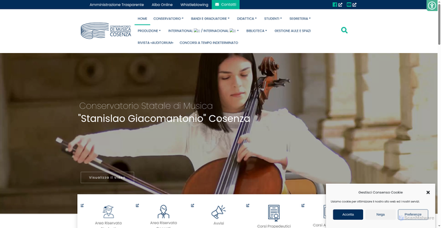 Security scan screenshot of https://www.conservatoriocosenza.it/