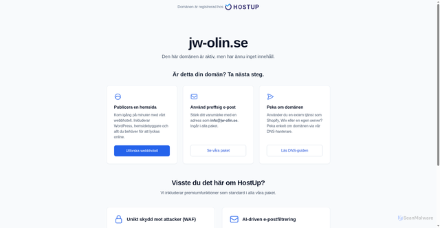 Security scan screenshot of https://jw-olin.se