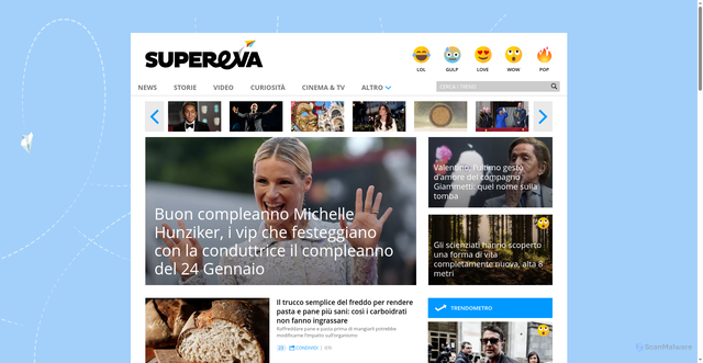 Security scan screenshot of https://supereva.it