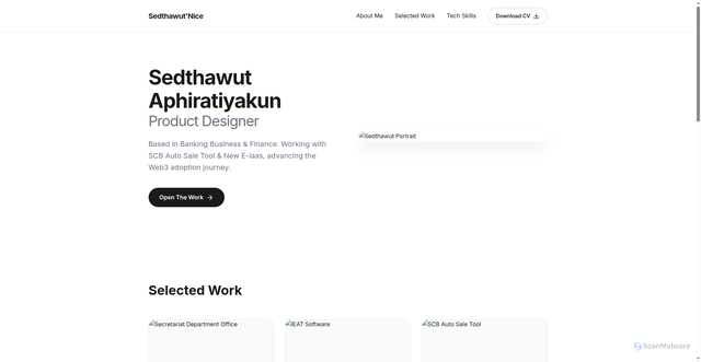 Security scan screenshot of https://sedthawut-zsav8z126h.edgeone.app/