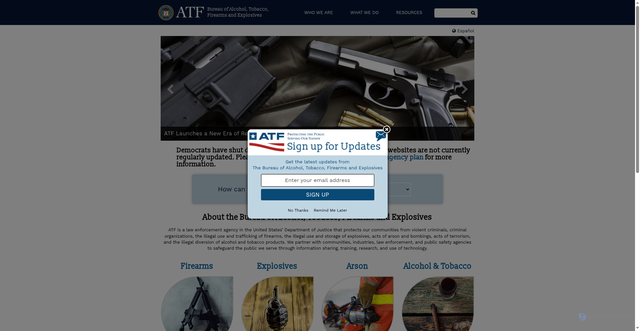 Security scan screenshot of https://www.atf.gov/