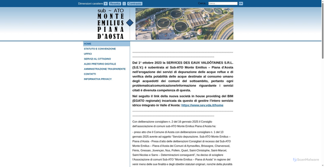 Security scan screenshot of https://subato-plaineaosta.vda.it/