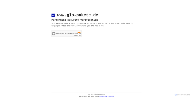 Security scan screenshot of https://www.gls-pakete.de