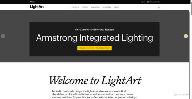 Security scan screenshot of https://lightart.com