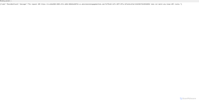 Security scan screenshot of https://m-a16a2008-6965-ef11-a66d-000d3a106f16.us.omnichannelengagementhub.com