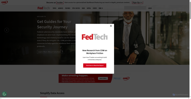 Security scan screenshot of https://fedtechmagazine.com/security/mobile-security