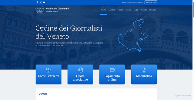 Security scan screenshot of https://www.odgveneto.it/