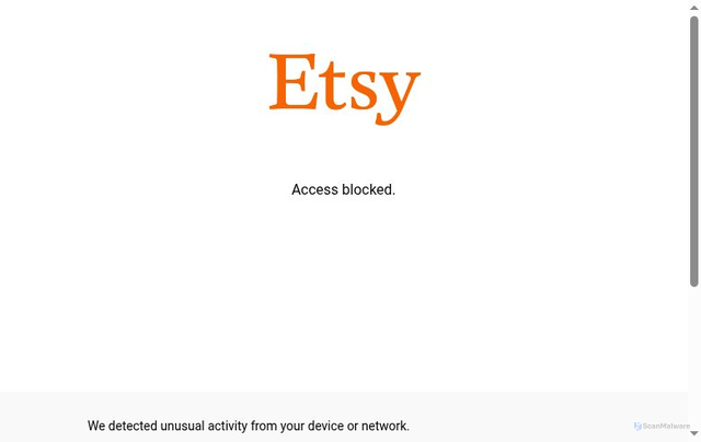 Security scan screenshot of https://www.etsy.com/