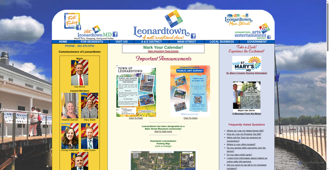 Security scan screenshot of https://leonardtown.somd.com/