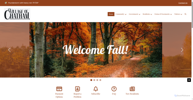 Security scan screenshot of https://chathamla.gov/