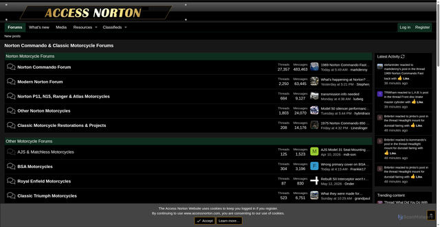 Security scan screenshot of https://www.accessnorton.com