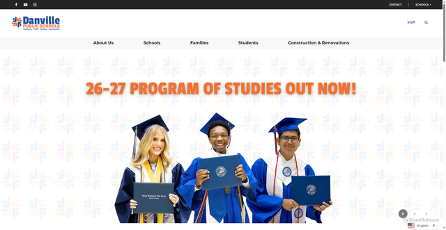 Security scan screenshot of https://www.danvillepublicschools.org/
