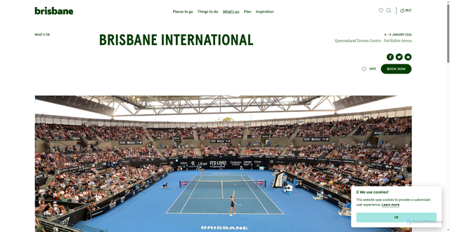 Security scan screenshot of https://visit.brisbane.qld.au/whats-on/southern-suburbs/sporting-events/brisbane-international-b171