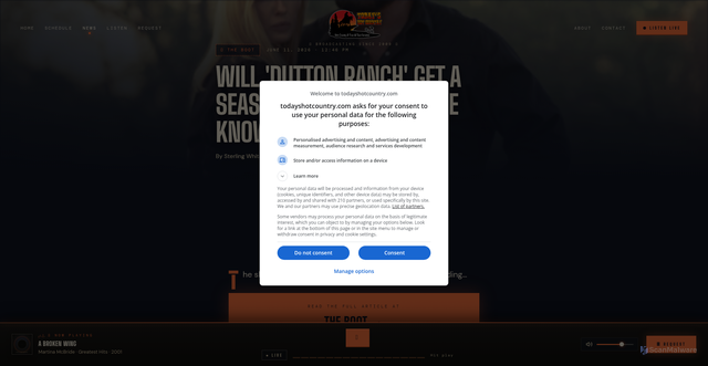 Security scan screenshot of https://todayshotcountry.com/news/will-dutton-ranch-get-a-season-2-everything-we-know-1441