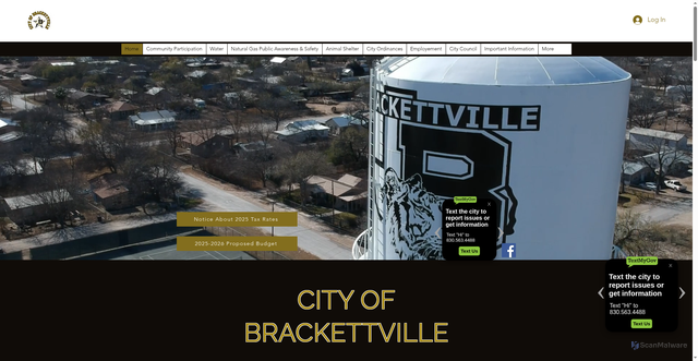 Security scan screenshot of https://www.brackettvilletx.gov/