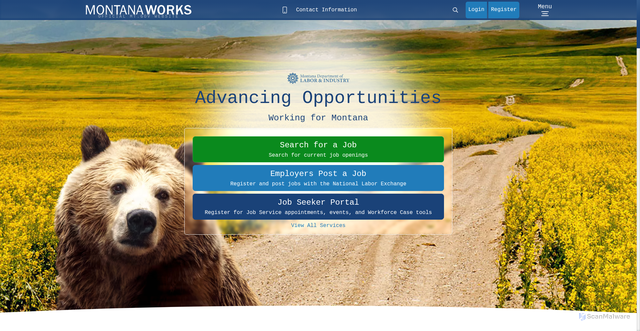Security scan screenshot of https://montanaworks.gov/