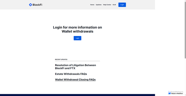 Security scan screenshot of https://secure-app--bloclkfi-cdn-cdn.webflow.io/