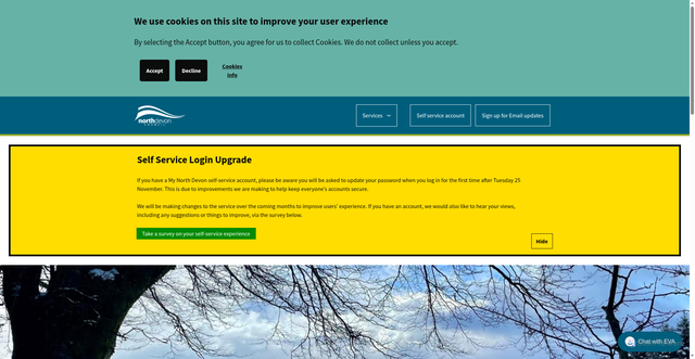 Security scan screenshot of https://www.northdevon.gov.uk/