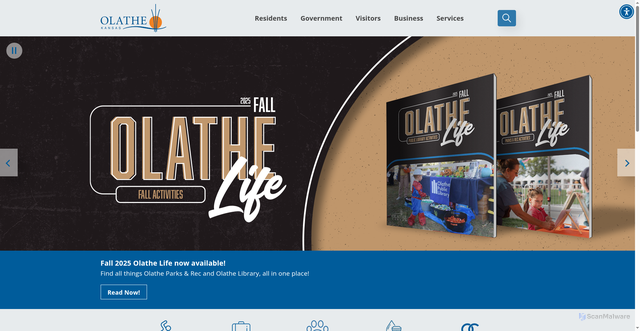 Security scan screenshot of https://www.olatheks.gov/