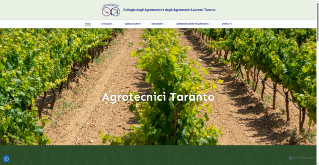 Security scan screenshot of https://agrotecnicitaranto.it/