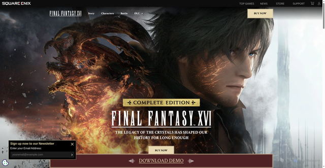 Security scan screenshot of https://na.finalfantasyxvi.com/