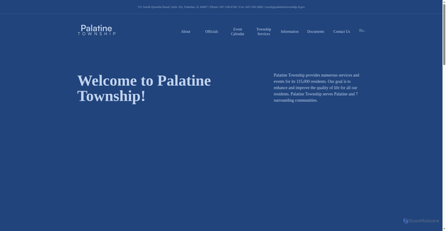 Security scan screenshot of https://palatinetownship-il.gov/